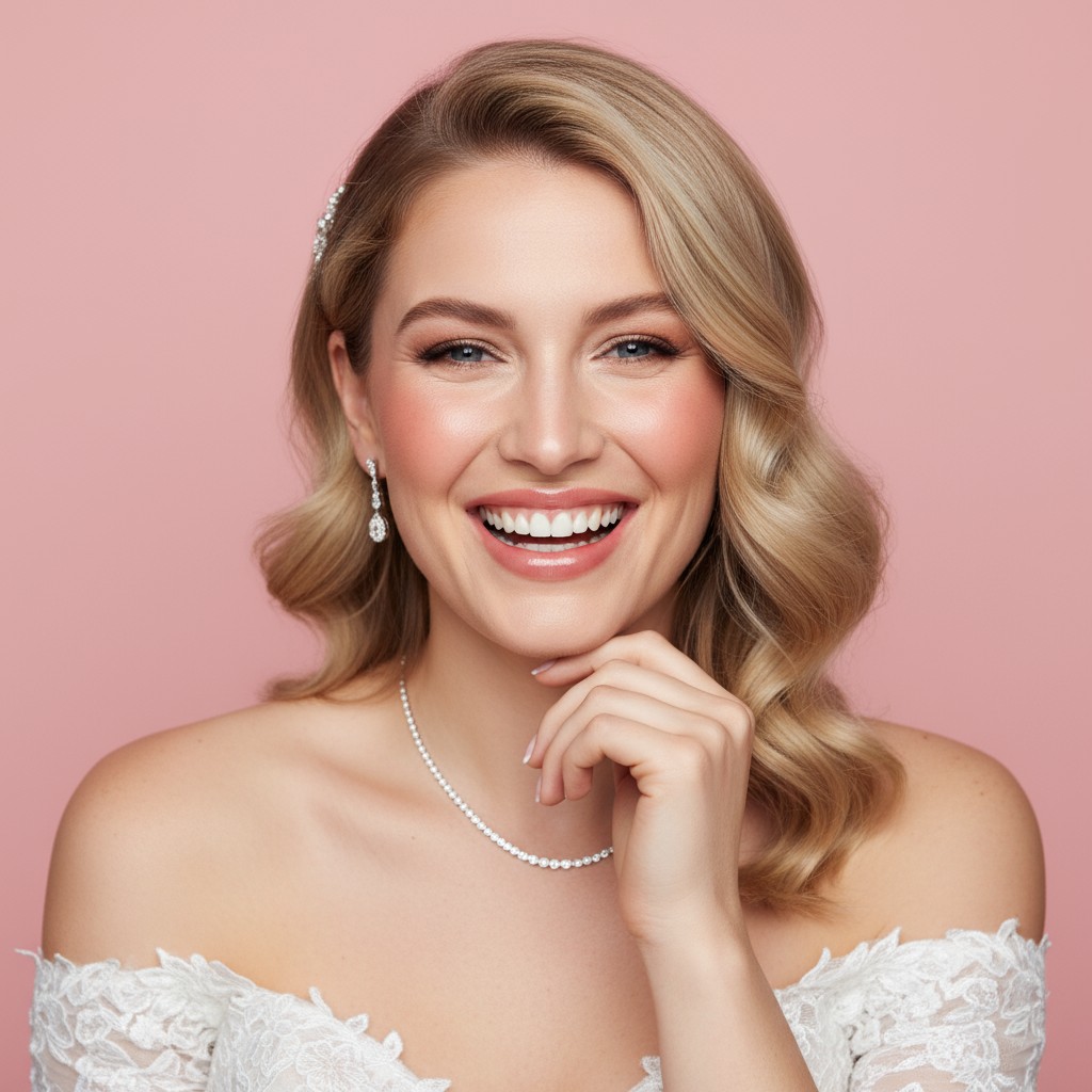 Side Swept Curls Wedding Ideas